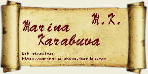 Marina Karabuva vizit kartica
